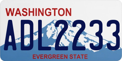 WA license plate ADL2233