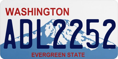 WA license plate ADL2252