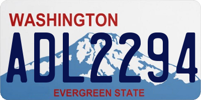 WA license plate ADL2294