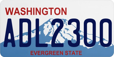 WA license plate ADL2300