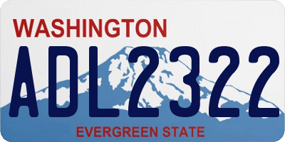 WA license plate ADL2322