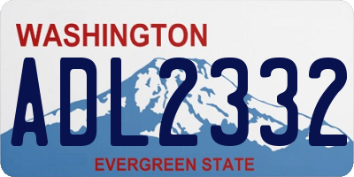 WA license plate ADL2332