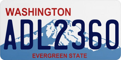 WA license plate ADL2360