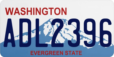 WA license plate ADL2396