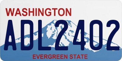 WA license plate ADL2402
