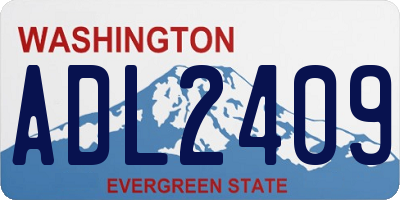WA license plate ADL2409