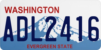 WA license plate ADL2416