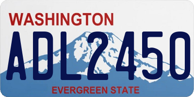 WA license plate ADL2450