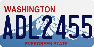 WA license plate ADL2455