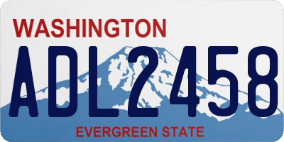 WA license plate ADL2458