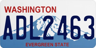 WA license plate ADL2463