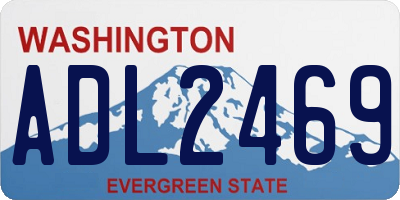 WA license plate ADL2469