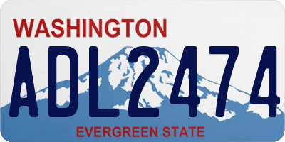 WA license plate ADL2474