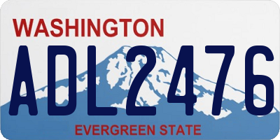 WA license plate ADL2476