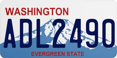 WA license plate ADL2490