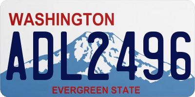 WA license plate ADL2496