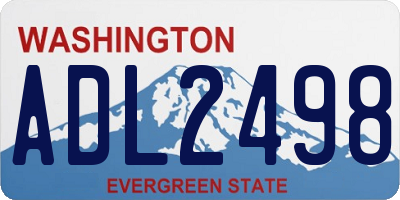 WA license plate ADL2498