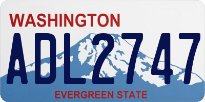 WA license plate ADL2747