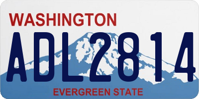 WA license plate ADL2814