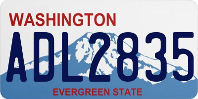 WA license plate ADL2835