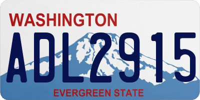 WA license plate ADL2915