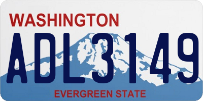 WA license plate ADL3149