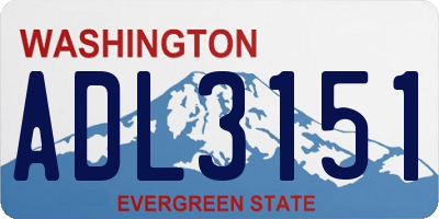 WA license plate ADL3151