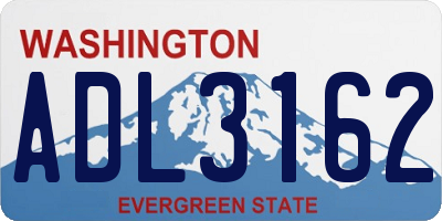 WA license plate ADL3162