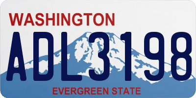 WA license plate ADL3198