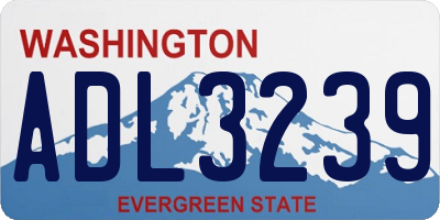 WA license plate ADL3239