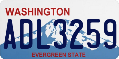 WA license plate ADL3259