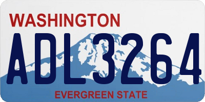 WA license plate ADL3264