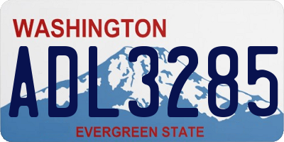 WA license plate ADL3285