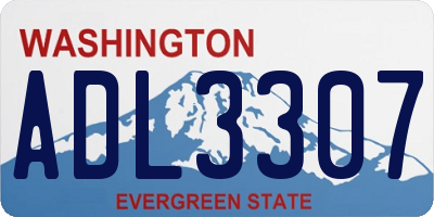 WA license plate ADL3307