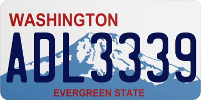 WA license plate ADL3339