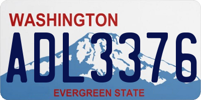 WA license plate ADL3376