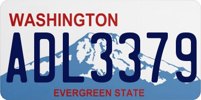 WA license plate ADL3379