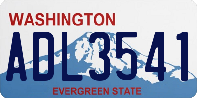 WA license plate ADL3541