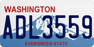 WA license plate ADL3559