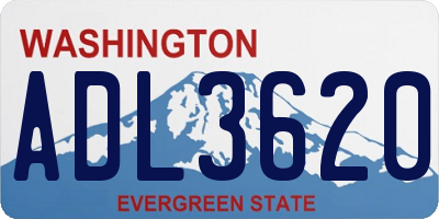 WA license plate ADL3620