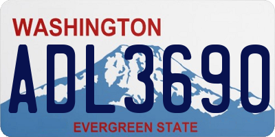 WA license plate ADL3690