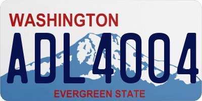 WA license plate ADL4004