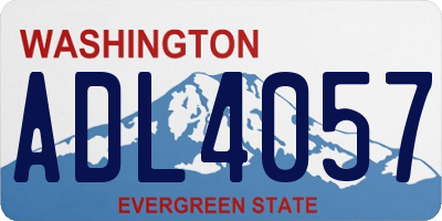 WA license plate ADL4057