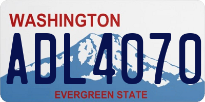 WA license plate ADL4070