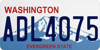 WA license plate ADL4075