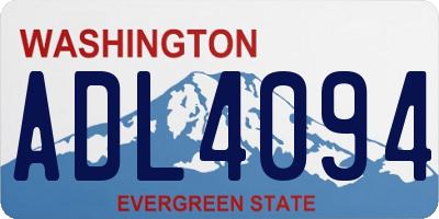 WA license plate ADL4094