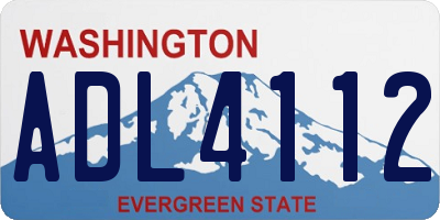 WA license plate ADL4112