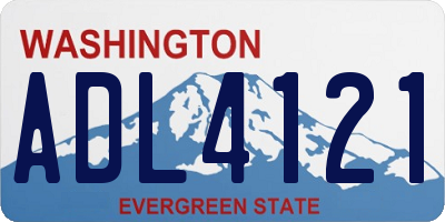 WA license plate ADL4121