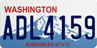 WA license plate ADL4159