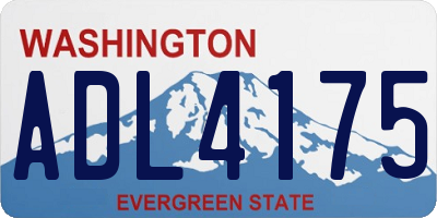 WA license plate ADL4175